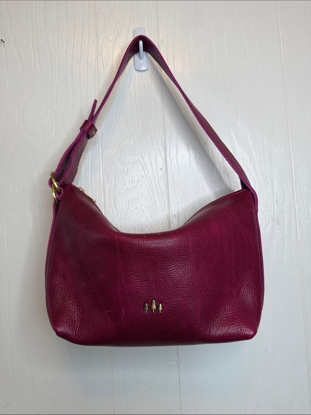 Portland Leather Goods Slouchy Shoulder Bag Orchid